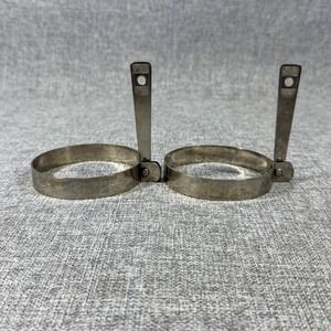 VTG Hoan Egg Rings Set of 2 Metal Foldable Handle Kitchen Tools Retro Brunch MCM